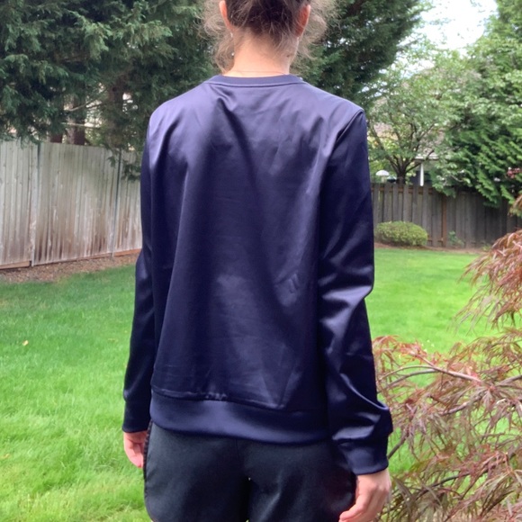 Adidas navy blue long sleeve top shirt - Picture 2 of 7
